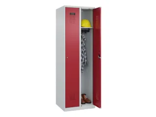 locker,HxBxD 1850x600x500mm,2vak,vak B 300mm,cil.-slot,staand op vloer - 1