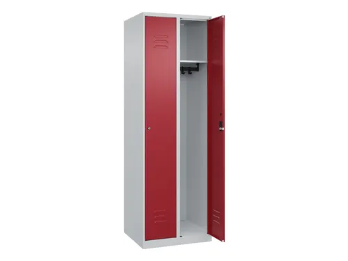 locker,HxBxD 1850x600x500mm,2vak,vak B 300mm,cil.-slot,staand op vloer