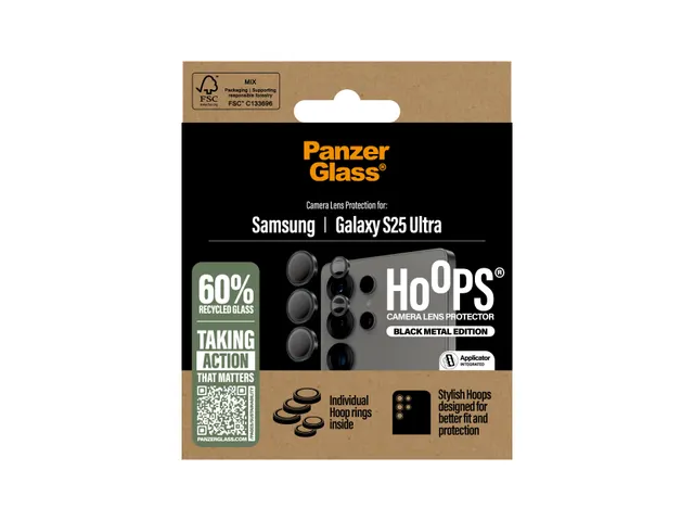 PanzerGlass Hoops Camera Lens Protector Black Samsung Galaxy S25