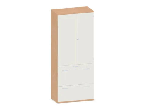 kantoorkast,HxBxD 1920x800x430mm,decor romp beuken,decor front wit