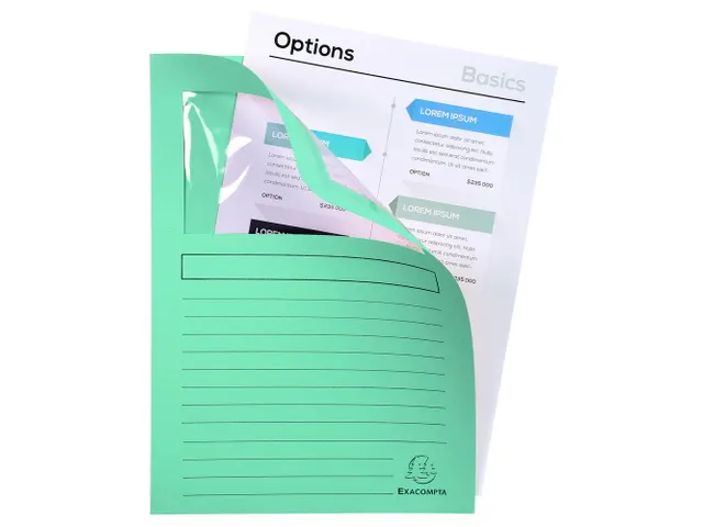 100 venstermappen SUPER 160g/m2 22x31cm Lichtgroen