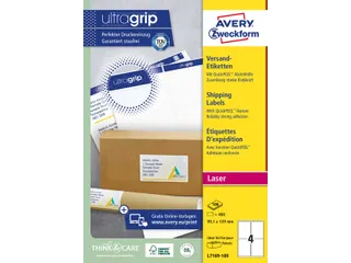 Verzendetiket Avery QuickPeel L7169-100 99.1x139mm Wit 400 Stuks - 4