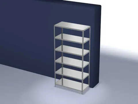 magazijnstelling,grondveld,HxBxD 2500x1300x600mm,vaklast 125kg