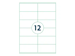 Etiketten Zelfklevend Wit 12 op A4 105x48mm 1000 Vel - 3