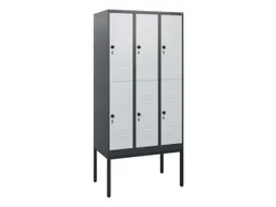 dubbeldekse locker,HxBxD 1950x900x500mm,3x2vak.,vak B 300mm