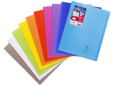 Schrift Koverbook A4+ 48 vel Seyès, kaft in PP assorti transparant