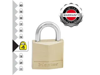 Hangslot MasterLock 130EURT 2 gelijksluitend messing 30mm - 3