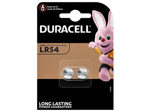Batterij Duracell knoopcel 2x LR54 alkaline Ø11,6mm 2 stuks