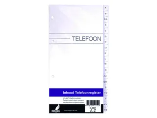 Telefoonregister navulling Kangaro A-Z 200x100mm 4-rings - 1