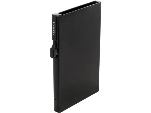 Porte-cartes Clicksafe RFID aluminium noir pour 6 cartes