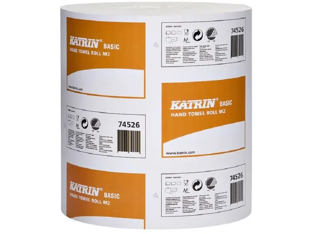 Handdoekrol Katrin Centerfeed M2 74526 2-laags 19cmx135m wit