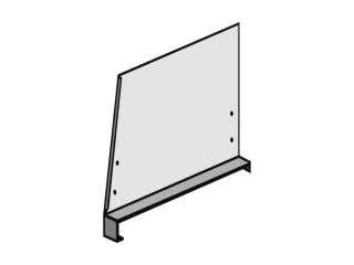 bureaupaneel,v. inhaakstelling,HxB 75x1300mm,m. verstevigingstraversen - 1