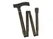 Wandelstok Able2 opvouwbaar carbon soft recht handvat zwart 85-95cm