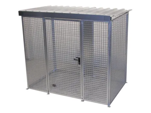 Gasflessendepot Dak Staal/Gaas Hxbxd 2180x2400x1500mm 60 Gasflessen