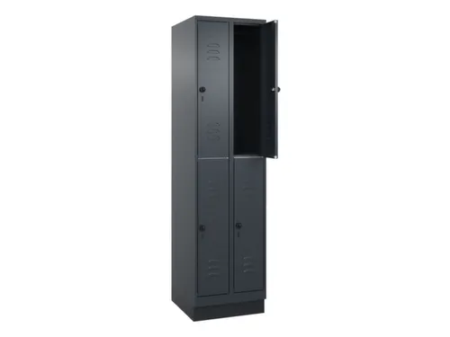 dubbeldekse locker,HxBxD 1950x500x500mm,2x2vak.,vak B 250mm