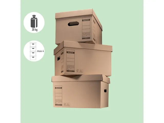 Transportdoos Leitz Premium 335x280x440mm bruin