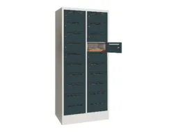 Postsorteerkast 1850x830x500mm 2x10 Vakken Ral7035 Front Ral7016