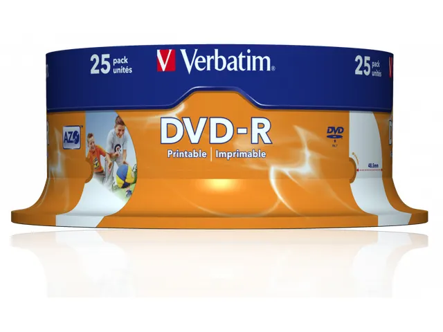 Verbatim 43538 DVD-R 16x 4.7GB 25 stuks printable inkjet