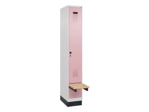 locker met bank,HxBxD 1950x300x815mm,1vak,vak B 300mm,draaigrendel