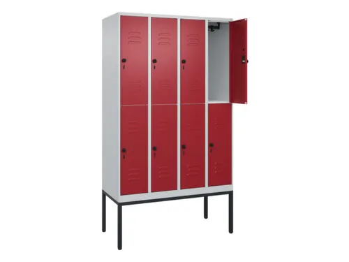 dubbeldekse locker,HxBxD 2120x1200x500mm,4x2vak.,vak B 300mm