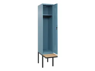 locker met bank,HxBxD 2120x400x815mm,1vak,vak B 400mm,cilinderslot - 1
