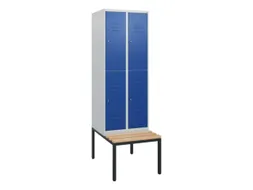 Dubbeldekse dekenkist,HxBxD 1950x600x815mm,2x2vak.,vak B 300mm