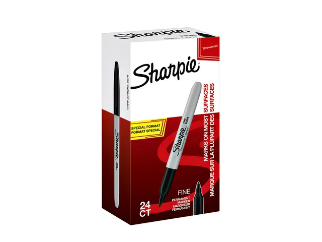 Feutre Sharpie ogive 0,9mm lot économique 20+4 gratuits noir