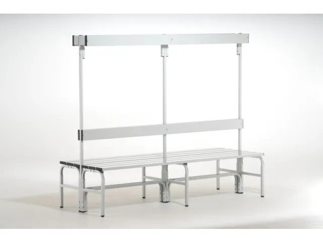 dubbele zitbank,HxLxD 1650x1500x725mm,alu. lijsten,frame RVS RAL7035