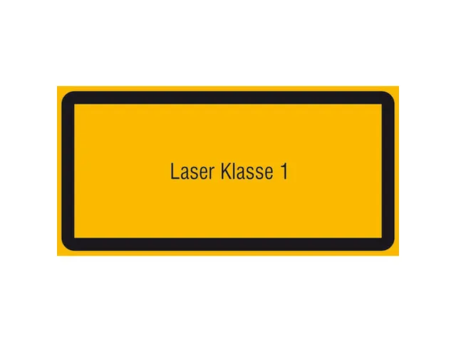 Panneau d'avertissement additionnel p. int./ext. Classe laser 1 PVC