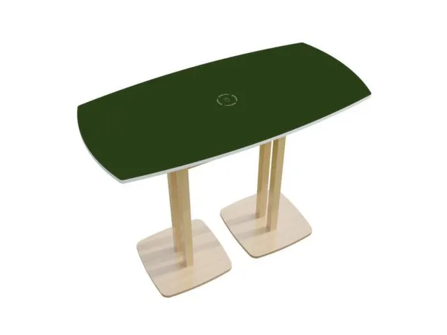 Tonvormige statafel Woody 110x114x75cm Groen Natuur 2 schotelvoeten