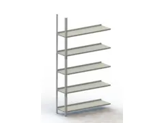 Schroefstelling Aanbouwveld Ral7035 1850x1002x304mm 5legborden 75kg