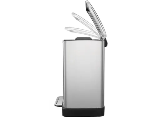 Afvalbak Pedaalemmer Rechthoekig 20 Liter Mat Rvs