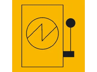 aanwijzingsbord,Hoofdschakelaar (symbool),PVC,geel/zwart - 1