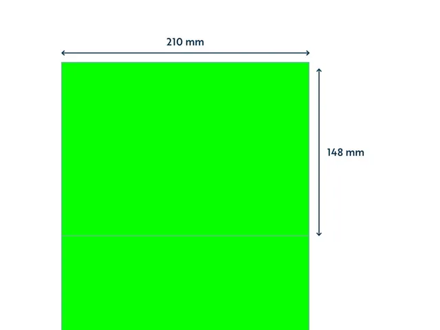 Etiquette Rillprint 210x148mm vert fluo 200 étiquettes