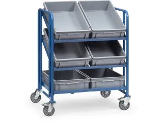 Eurobakkenwagens 2392 250kg 6 Eurobakken 600x400mm Ral5007 - 1