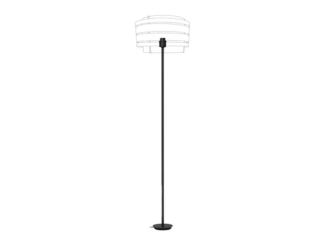 Vloerlamp staander Nextime Beam 157x20 cm metaal zwart