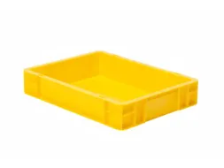 Euronorm-stapelbak 7l 75x400x300mm Wanden/bodem Gesloten Geel