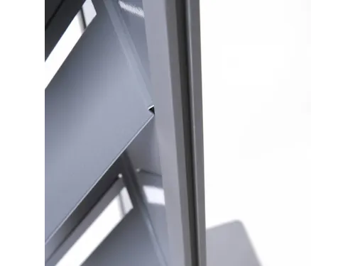 Brochurerek Totem Zilver Met Stalen Legplanken