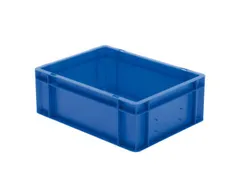 Euronorm-stapelbak 13l 145x400x300mm Wanden/bodem Gesloten Blauw