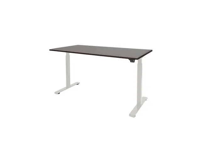 Dextro Basic Zit-sta Bureau Elektrisch 180x90 Logan Eiken 25mm Wit