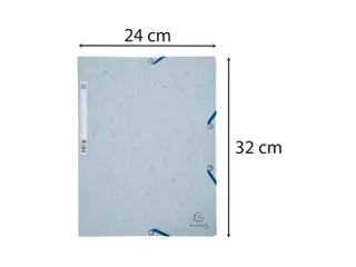 Elastomap 3 kleppen glanskarton 400g/m2 A4 Grijs - 6