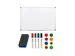 BRASQ Magnetisch Whiteboard 60x45cm Zilver met accessoire set