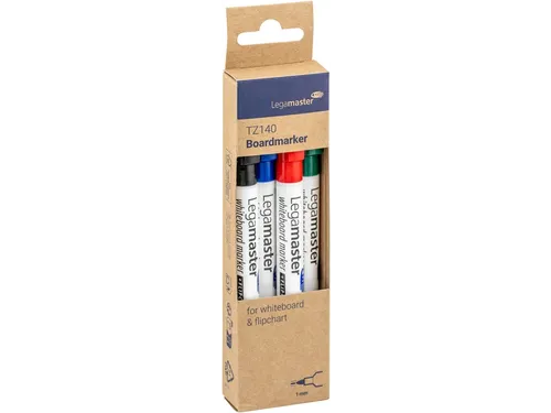 Viltstift Legamaster TZ 140 whiteboard rond 1mm assorti blister à 4 s