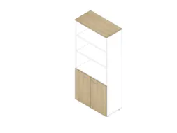 kantoorkast,HxBxD 2000x900x450mm,3xhouten vloer,5ordnerhoogte,romp wit