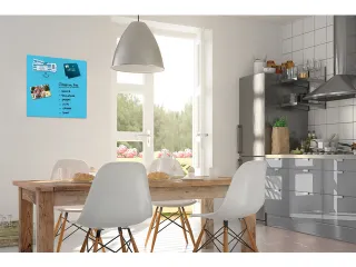 Glas/magneetbord Be!board 45x45 Cm Blauw - 3