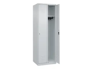 locker,HxBxD 1850x600x500mm,2vak,vak B 300mm,cil.-slot,staand op vloer - 1