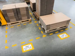 Vloersticker Durable kader voor A4 verwijderbaar geel - 2