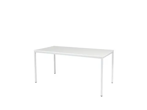 Domino Basic Tafel Vaste Hoogte 1600x800mm Wit 25mm Wit 4-Poots