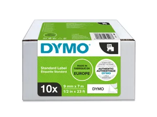 Labeltape Dymo 40913 LabelManager D1 polyester 9mm zwart op wit 10 stu - 6
