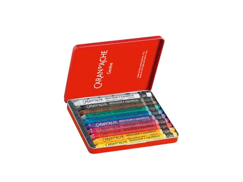 Waskrijt Caran d'Ache neocolor-II 10 stuks assorti